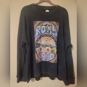 Roxy Black Graphic Long Sleeve Tee